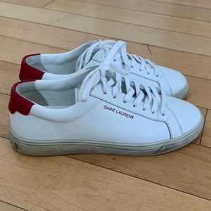 Saint Laurent Andy Sneaker White and Red